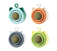 Shurhome Wall Mounted Reversible Chew Toy with Mint for Kittens Teeth Entertainment Rotating Cats Chewing Washable