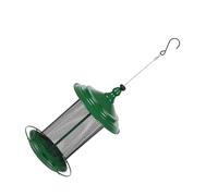 Shurhome Weatherproof Outdoor Bird Feeder Heavy Duty Metal Construction Elevated Large Tray Easy Fill Hanging Backyard Decors Metal Hanging Bird Feeder Squirrel Outdoor Large Roof Tray
