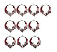 Shurhome Winglike Charm Mixture Jewelry for Halloween Parties Thin Plan in Midnight White Dyes Thin Halloween Jewelry