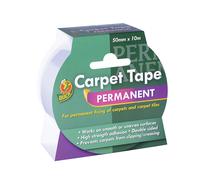 Duck Double Sided Carpet Tape Heavy Duty, Extra Strong Rug Tape For Vinyl Flooring, Gripper Rug Tape for Wood Floors, Stop Rug Sliding 50mm x 10m