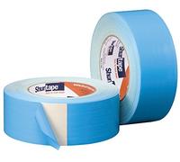 Shurtape DF 545 Double-Sided Carpet and Duct Tape, Sticks to Hardwood, Concrete, Tile and More, Natural with Blue Liner, 48mm x 33 Meters, 1 Roll (152496)