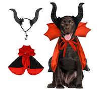 ShuRung Pet Halloween Costume Set Cat Cosplay Vampire Cape Devil Horns Hat Holiday Clothing for Cat Puppy Dog Halloween Party Pet Cosplay
