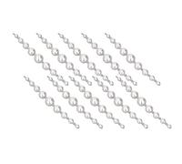 Shurzmotic 10pcs Pearl Strap, Decorative Pearl Chain Strap with Metal Clasp, Polished Glossy ABS Resin Pearls for Cell Phone Cases Bags Shoes Keychains, Craft Jewelry Accessory (Long)