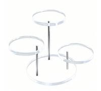 Shurzzesj Acrylic Jewelry Display Holder - 3-Tier Round Acrylic Finger Ring Display Riser Stand | Ornament Holder Display Stand Ring Display Case for Earring Jewelry Necklace Figures Toys