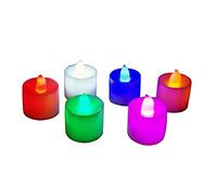 Shurzzesj Battery Operated Candles with Colorful Lights - Long-Lasting Battery Powered Candles with 7 Color Changing - Romantic Fake Electric Supplies for Home and Festival Decor