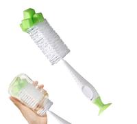 Shurzzesj Bottle Sponge | Suction Bottle Washing Sponge - Reusable Sponge Baby Bottle Cleaning Brush with Suction Cup Stand, 2-in-1 Scrubber and Nipple Cleaner