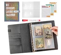 Shurzzesj Budget Planner with Cash Envelopes, Challenge Binder from 100 Envelopes | Book with Lock, Envelopes for Cash and Expenses Tear-resistant Budget Planner for