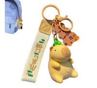Shurzzesj Capybara Key Ring,Funny Doll Capybara Pendant Playing Music | Animal Key Chain, Super Cute Capybara Keychain, Animals Keyring Bag Pendant for Birthday Wallets