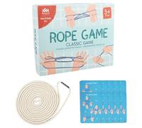 Shurzzesj Cat's Cradle String Game,Interactive Puzzle Trick Braid Rope Toy | Cooperative Hand Rope Game Supplies for 3+ Years Old Children Adults
