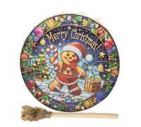 Shurzzesj Christmas Shamanic Drums - Spiritual Music Gingerbread Man Shamanic Drum - Good-Looking Spiritual Instrument for Home, Work Area, and Outdoor Activities