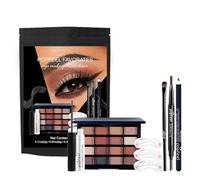 Shurzzesj Eye Makeup Kit - Eyeshadow Eye Liner Mascara Portable Eye Enhancing Kit - Eye Liner Mascara Eyeshadow Palette/Set for Women Eye Makeup