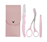 Shurzzesj Eyebrow Trimmer Kit, Eyebrow Care Kit - Eyebrow Shaping Shaving Set,Curved Facial Hair Removal Razors Anti Slip Shaping Scissors