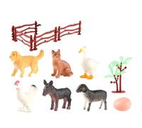 Shurzzesj Farm Animals Figures, Realistic Animal Figurines Playset, Animals Figures, Simulation Chicken, Duck, Cat, Dog, Assorted Toys For Ranch Table Centerpieces