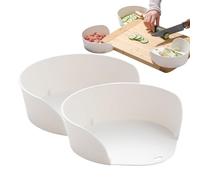 Shurzzesj Food Prep Bowls - Food Preparation Tray | Wide Opening Cooking Meal Prep Bowls for Home Kitchen Outdoor Picnic Travel Rv Bakery Dorm