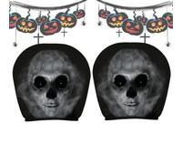 Shurzzesj Ghost Face Headrest Covers Elastic Auto Headrest Protection