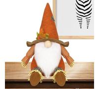 Shurzzesj Gnomes Plush - Scandinavian Tomte Fall Home Decoration | 46cm Handmade Swedish Nisse Stuffed Plushie, Rustic Faceless Rudolph with Maple Leaves & Sunflower Decor for Autumn