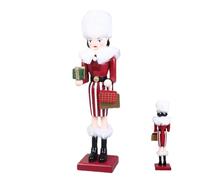 Shurzzesj Home Fireplace Woman Nutcracker Ornament | Nutcracker Fireplace Ornament | Wooden Nutcracker Figures Puppet Christmas Table Decoration for Home, Bookshelf, Hotel, Cafe
