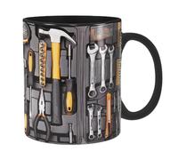 Shurzzesj Mechanic Toolbox Mug | Mechanic Coffee Mug | Tool Box Mechanic Mugs | Ceramic Coffee Mugs with Handle | Funny Mechanic Toolbox Coffee Cup for Engineer Men Him Dad Black
