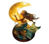 Shurzzesj Mermaid Night Light - Decorative Touch-Control Mermaid Light - Portable Lamp Decor - for Bedroom Nursery Home Bedside Entryway Dormitory Hotel Night Reading Cabinet Bookshelf
