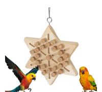 Shurzzesj Parrot Chewing Stopper Toy - Wooden Biting Training Bird Toy - Parrot Wood Cork Toys for Budgerigar, Parakeet, Conure, Cockatiel, Love Birds, Finches