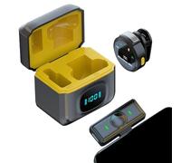 Shurzzesj Phone Microphone - Magnetic Clip Mini Wireless Microphone | 12H Battery Life Noise Cancelling Lapel Speaker for Social Media Video Live Filming Music Singing Camera