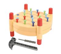 Shurzzesj Pounding Hammer Toy For Kids | Pound Peg Hammer Toy,With 19 Colored Nails Puzzle Nail Work Toy Dual-Sided Table Design For Fine Motor Skills