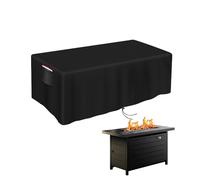 Shurzzesj Rectangular Outdoor Patio Firepit Cover,Table Cover Waterproof Fire Bowl Protection | Convenient Handle Design Leak-Proof Lining Easy Fit for Outdoor Backyard Garden Balcony