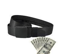 Shurzzesj Safety Money Belt, Travel Safety Money Belt - Anti-theft Travel Belt with Cash Pocket, Anti-theft Travel Safety Belt for Items, Black, Fare riferimento alla descrizione, Please refer to