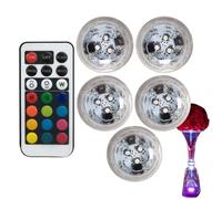 Shurzzesj Small Submersible LED Light, Waterproof Tea Light, Battery Powered Flameless Underwater Lights, Waterproof Tea Light with Remote Control for Pools, Spas, Aquarium and Outdoor
