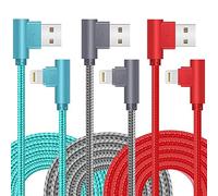 SHUSEL for iPhone Charger Cable Right Angle Lightning Cable 3Pack