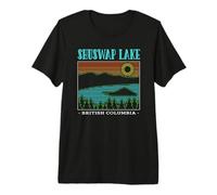 Shuswap Lake British Columbia Mountains Retro Premium T-Shirt