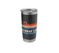 Shuswap Lake British Columbia Vintage Retro Sunset Stainless Steel Insulated Tumbler