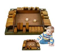 Shut Box Game | Wooden Board Game - Bar Games for Parties and Gatherings, Strategy Game for Learning Supplements, 2-4 Players, Improve Maths and Decision Skills