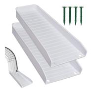 Shut-off Trays for Down Pipes - Set of 2 Downward Red | Gutter Tray Protectors | Prevention of Soil Erosion and Water Collection Trays with Nails for Protein