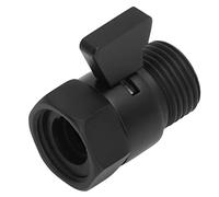 Shut Off Valve Brass G1/2 Shower Valve Black Household Bathroom Water Control Valve 15mm Straight Angle Stop Tap for Toilet Sink Tub 1/2 Inch Threaded Connection