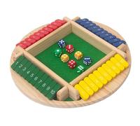 Shut The Box Classic Wooden Board Game, Wooden Table Game Dice Games, Educational Math Game for Kids & Adults, Ideal for Home, Party & Pub Style Six