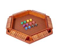 Shut The Box Dice Challenge - 6 Player Dice & Box Game, Box Shut Game | Classic Table Games, Double Shutter, Table Math Game, 10 Numbers For Women And Men