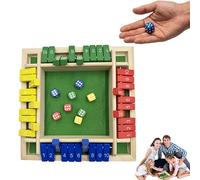Shut The Box Dice Game,2-4 Player Family Wooden Board Table Math Games, 2026 Upgraded Wooden Dice Games for 2-4 Players, 8 Dices Classics Tabletop Version Games for Classroom,Home