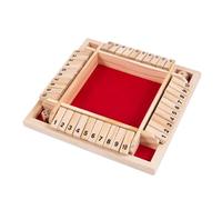 Shut The Box Dice Game, 4-Player Wooden dice Game That's Perfect for Parties and Gatherings, 8 Dices Classics Tabletop Version Games for Classroom, Home, Party or Pub