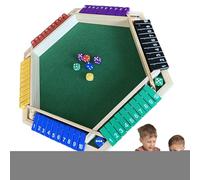 Shut The Box Dice Game - Waterproof Tabletop Turn Game | Wooden Puzzle Play Match For 6 Players, Kids, Adults, Classroom, Home, Fun Dice Challenge Activity Box Score Grid Piece Classic