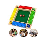 Shut The Box Dice Game Wooden Board Dice Game 4 Sided Family Math Game