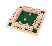 Shut The Box Educational Numeracy Skills Wooden Number Board Traditional Game for Digital Flop Game Children Early Education