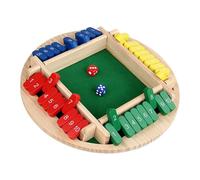 Shut the Box Game | 2-4 Players Dice Games | Wooden Amusing Addition Game, Portable Tabletop Educational for Classroom, Birthday Parties, Pub