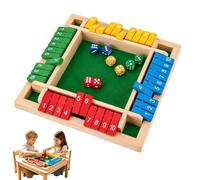 Shut The Box Game, 4 Player Digital Flipping Table Game，Family Entertainment, Educational Maths Training, Social Gatherings, Travel Games, Number Learning Tool