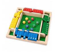 Shut The Box Game 4 Player, Wooden Dice Board Game, Family Entertainment | Premium Wood Construction, Social Gathering Entertainment, Mathematical Strategy Game, Pub And Party Games, Travel Board Game