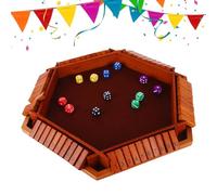 Shut The Box Game 6 Players with 12/16 Dice, 2026 Portable Wooden Hilarious Family Game, Math Learning & Logic Training Set for 2-8 Players for Classroom Home Party Play (C)