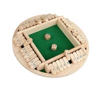Shut The Box Game, Classic 2-4 Player Shut The Box Dice Game, 4 Player, Close The Box Game, Funny Dice Game, Wooden Shut The Box, Amusing Addition Game, Math Board Games, Educational Math Number