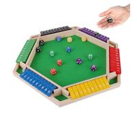 Shut the Box Game, Classic 6 Player Shut the Box Dice Game, Wooden Board Game Math Learning Dice Games, Wooden Table Game Family Travel Games, Educational Dice Games for Kids and Adults