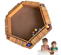 Shut The Box Game - Classic Wooden Table Game | Engaging Educational Dice Games | Dice Rolling Tray Suitable For Family Games Night, Classroom & Travel Play