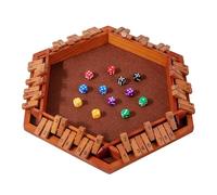 Shut The Box Game for Adults - 6 Player Shut The Box Game | Shutt B0x Wooden Dice, Portable Dice for 6 Players, Double Shutter Math, 10 Educational Dice Games